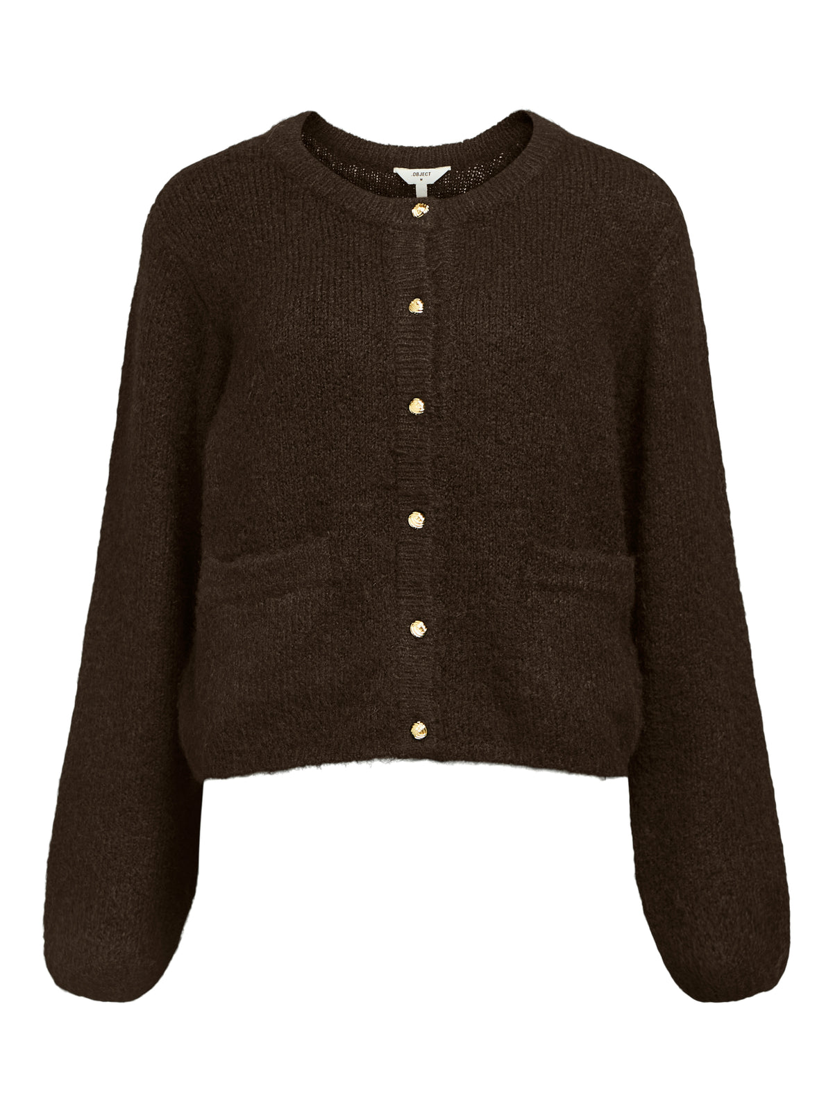 OBJSAGGIA KNIT CARDIGAN bruin