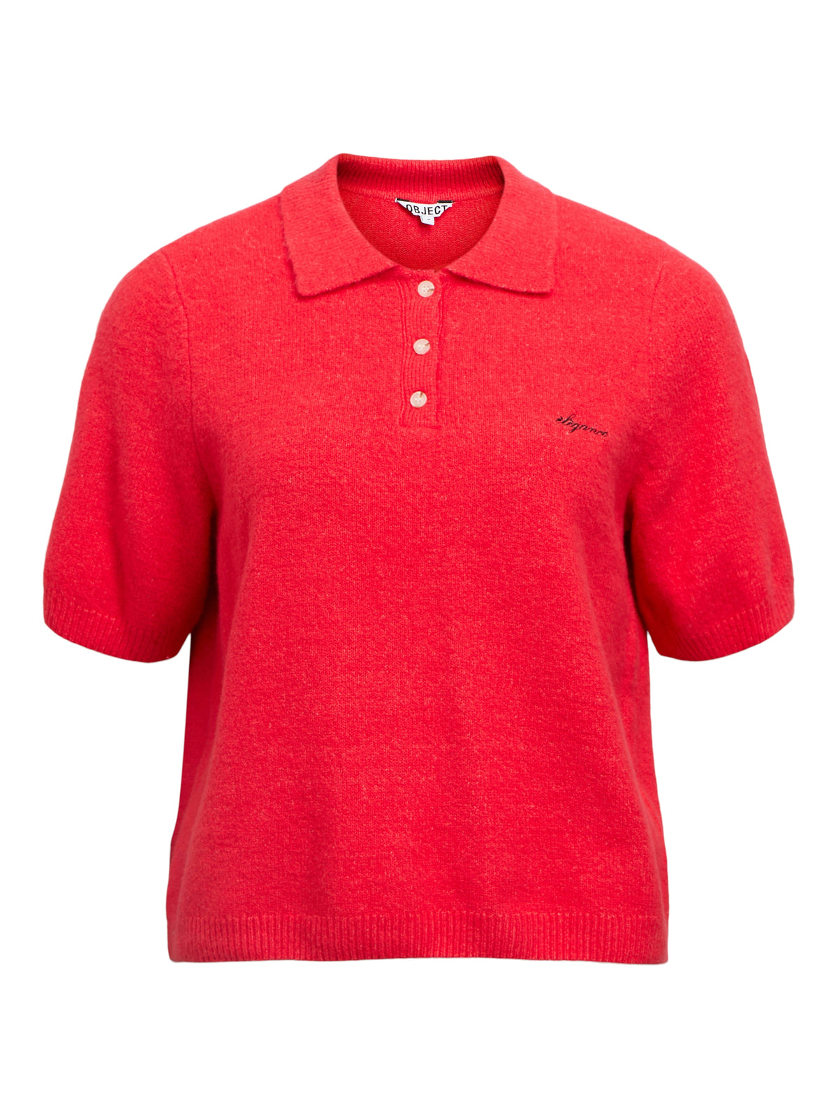 OBJDEBBIE KNIT POLO  rood