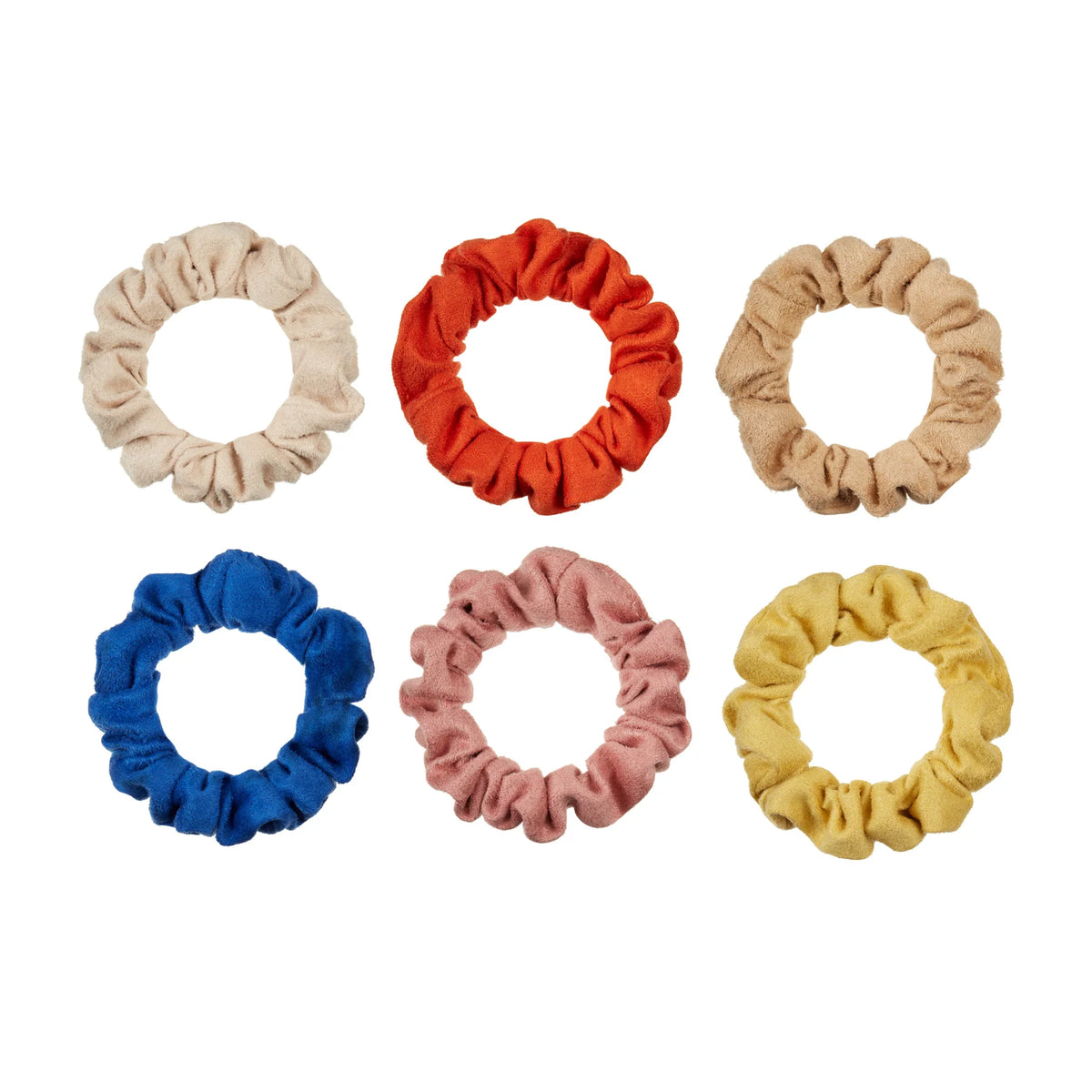 Retro rainbow mini scrunchie pack