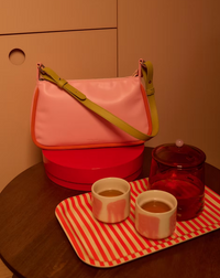 STICKY SIS HANDBAG roze + oranje + pistachio