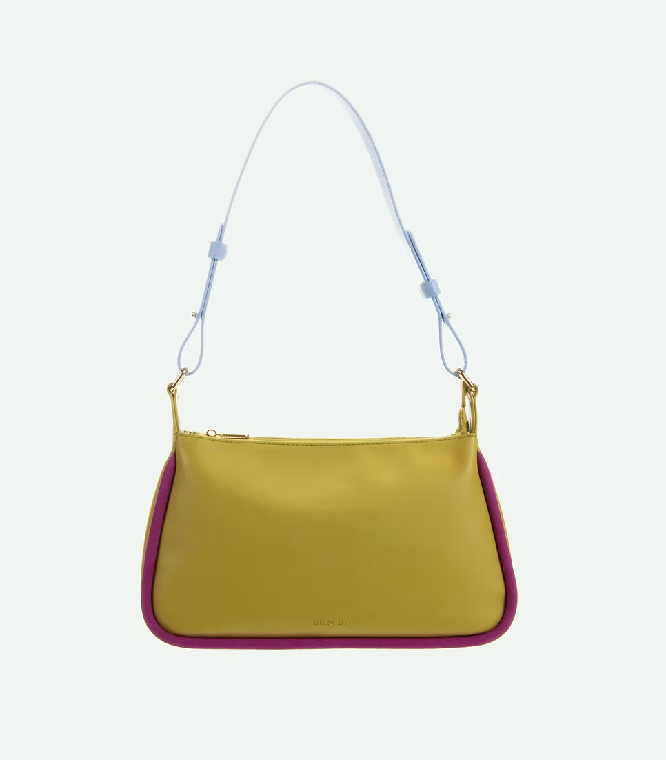 STICKY SIS HANDBAG pistachio + paars