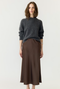 YASPELLA HW MIDI SKIRT bruin