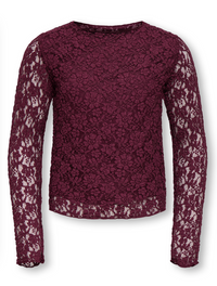 KOGLEIKA LACE TOP bordeaux