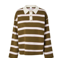 YASISABELL  POLO KNIT PULLOVER bruin