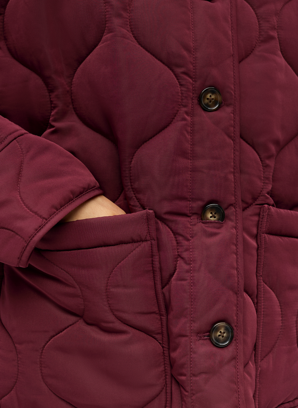 OBJALLIE QUILTED JACKET bordeaux