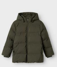 NKNMUSK PUFFER JACKET dark green