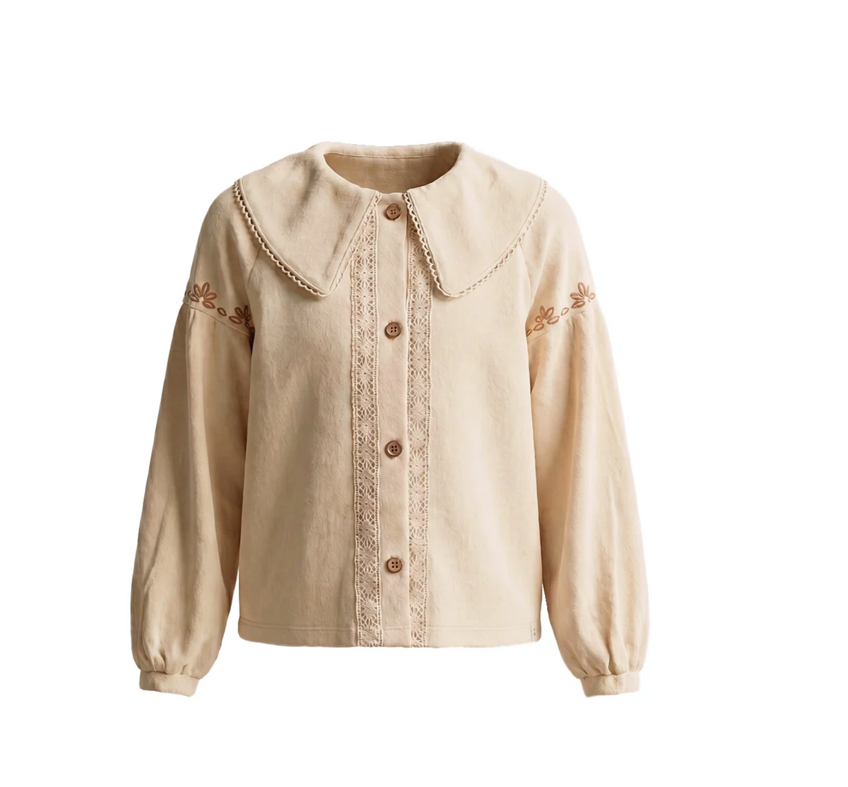YDTWILL WOVEN BLOUSE ecru