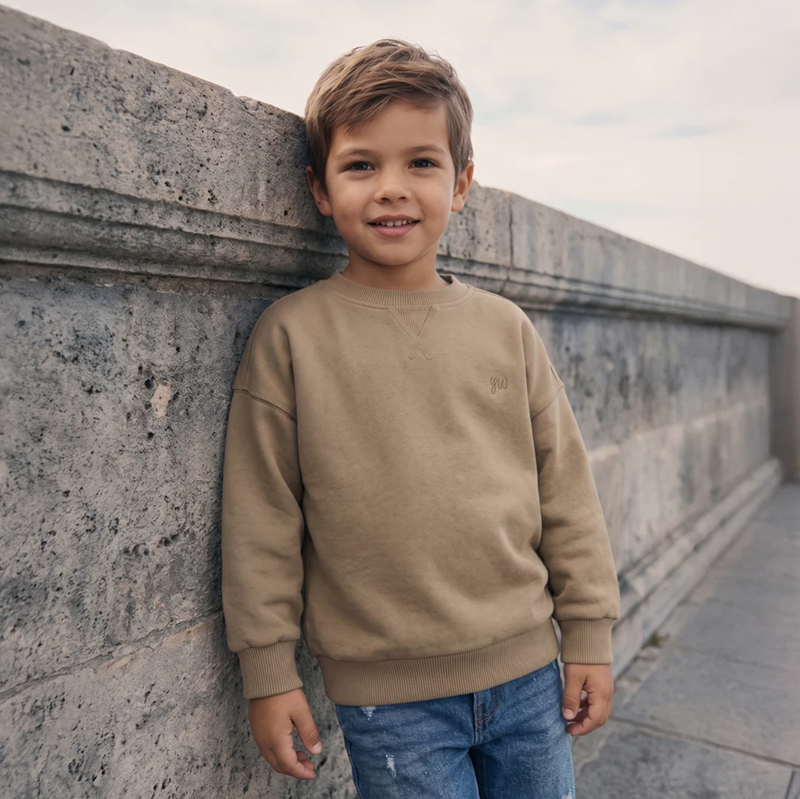 YDGARMENT DYE SWEATER bruin
