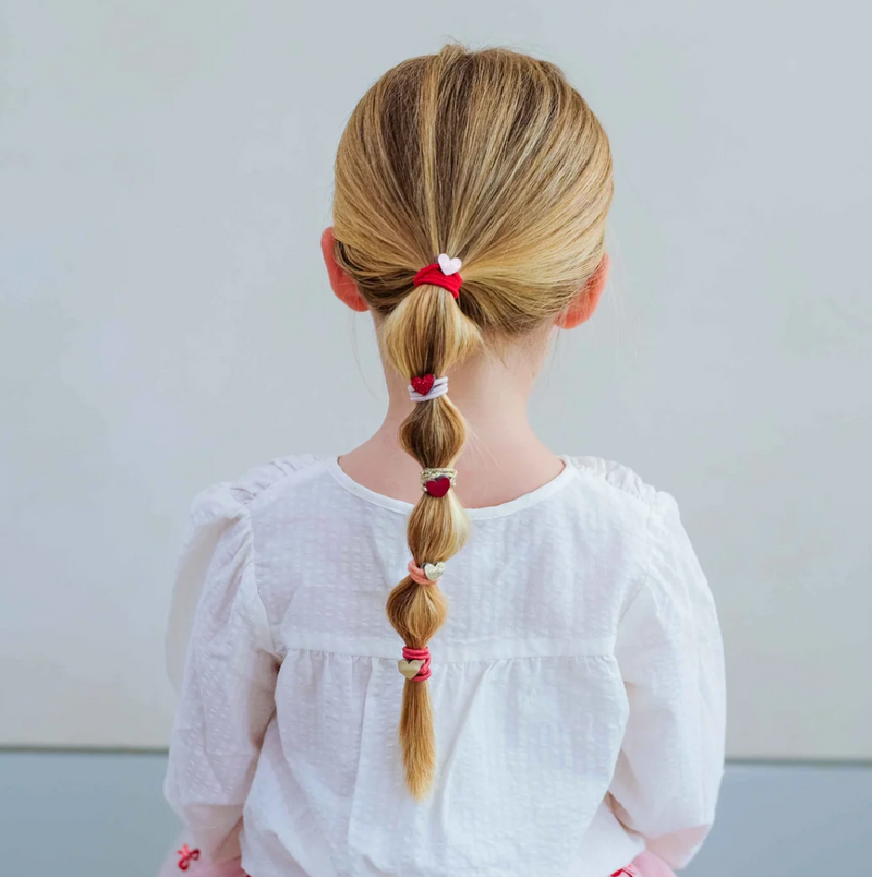 TEENY WEENY HEART HAIR TIES