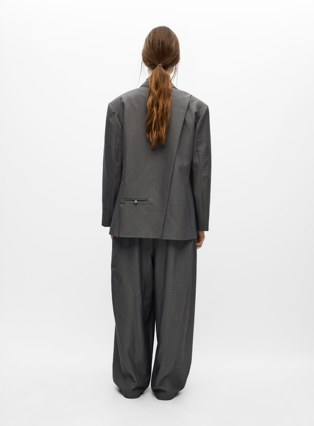 OBJNOAMI WRAP BLAZER grijs