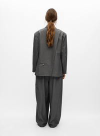 OBJNOAMI WRAP BLAZER grijs