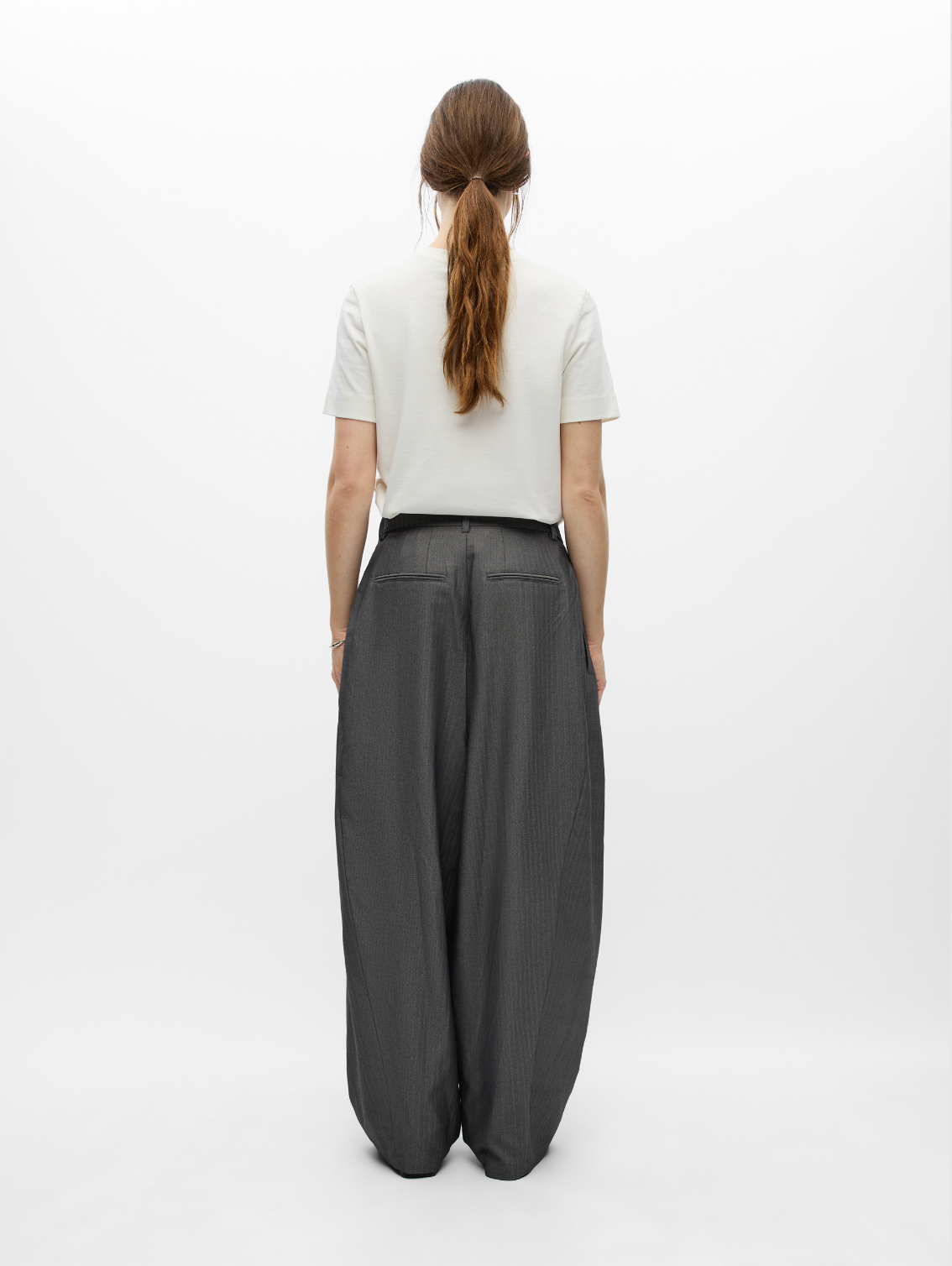OBJNOAMI LOOSE PANTS grijs
