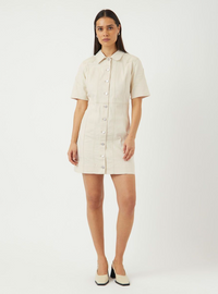 YASDIRMA DENIM DRESS ecru