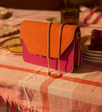 STICKY SIS CLUB SHOULDER BAG purple + orange