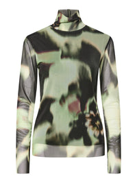 YASLOMI HIGH NECK MESHTOP groen