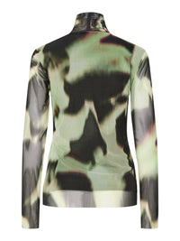 YASLOMI HIGH NECK MESHTOP groen