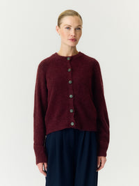 YASJOHI CARDIGAN rood