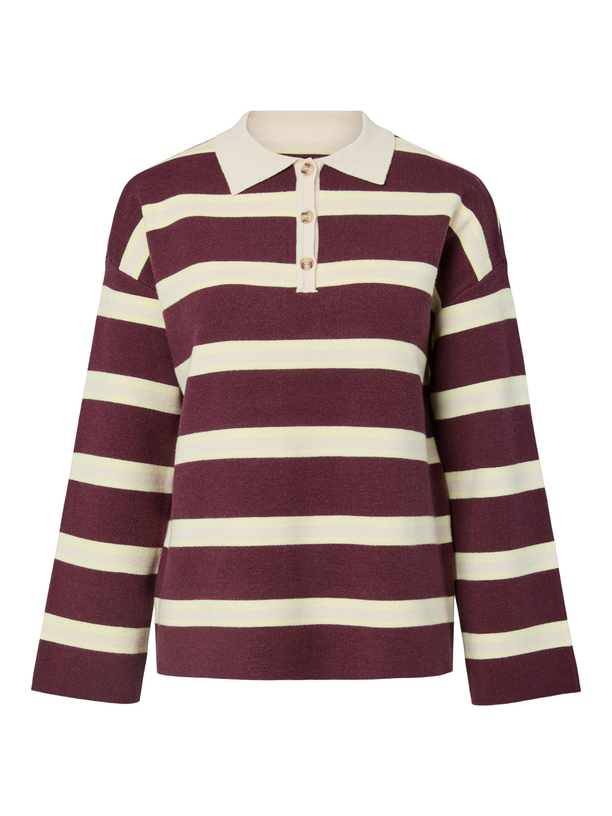 YASISABELL POLO KNIT bordeaux