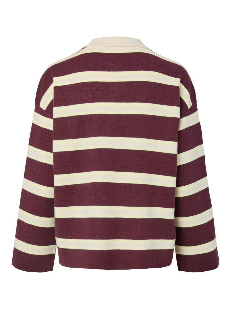 YASISABELL POLO KNIT bordeaux