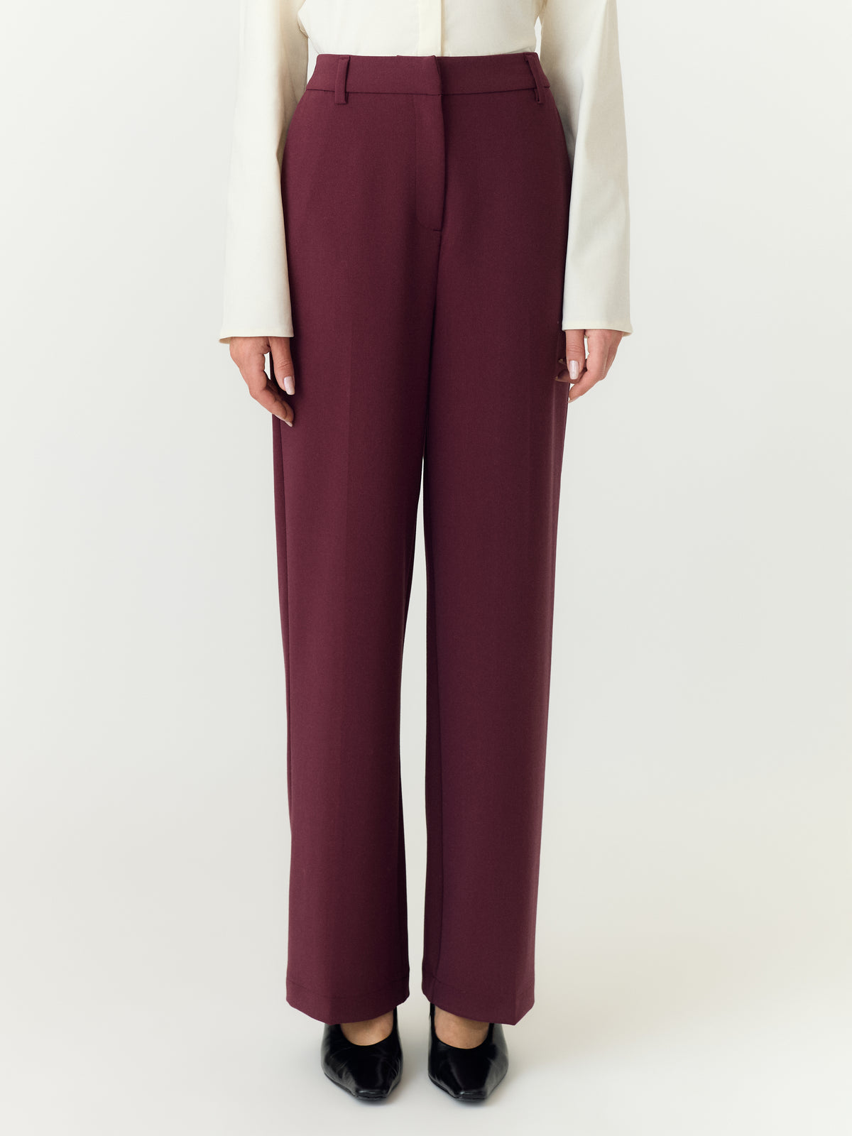 YASLIKKA HW WIDE PANTS bordeaux