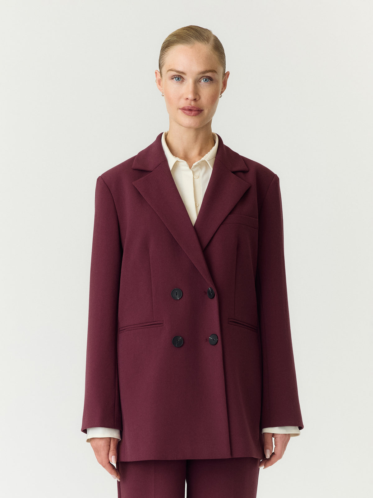 YASLIKKA OVERSIZED BLAZER bordeaux