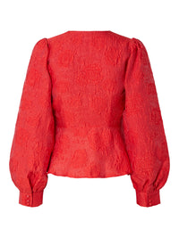 YASJORIN  WRAP TOP rood