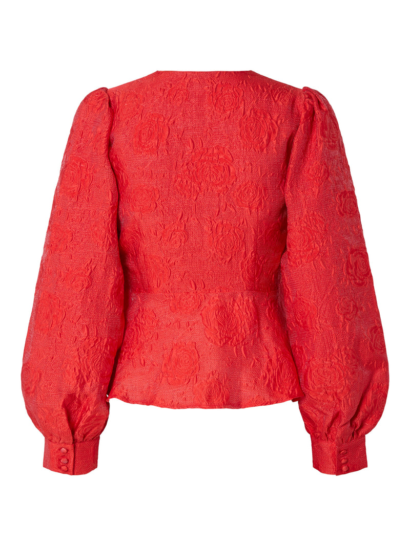 YASJORIN  WRAP TOP rood