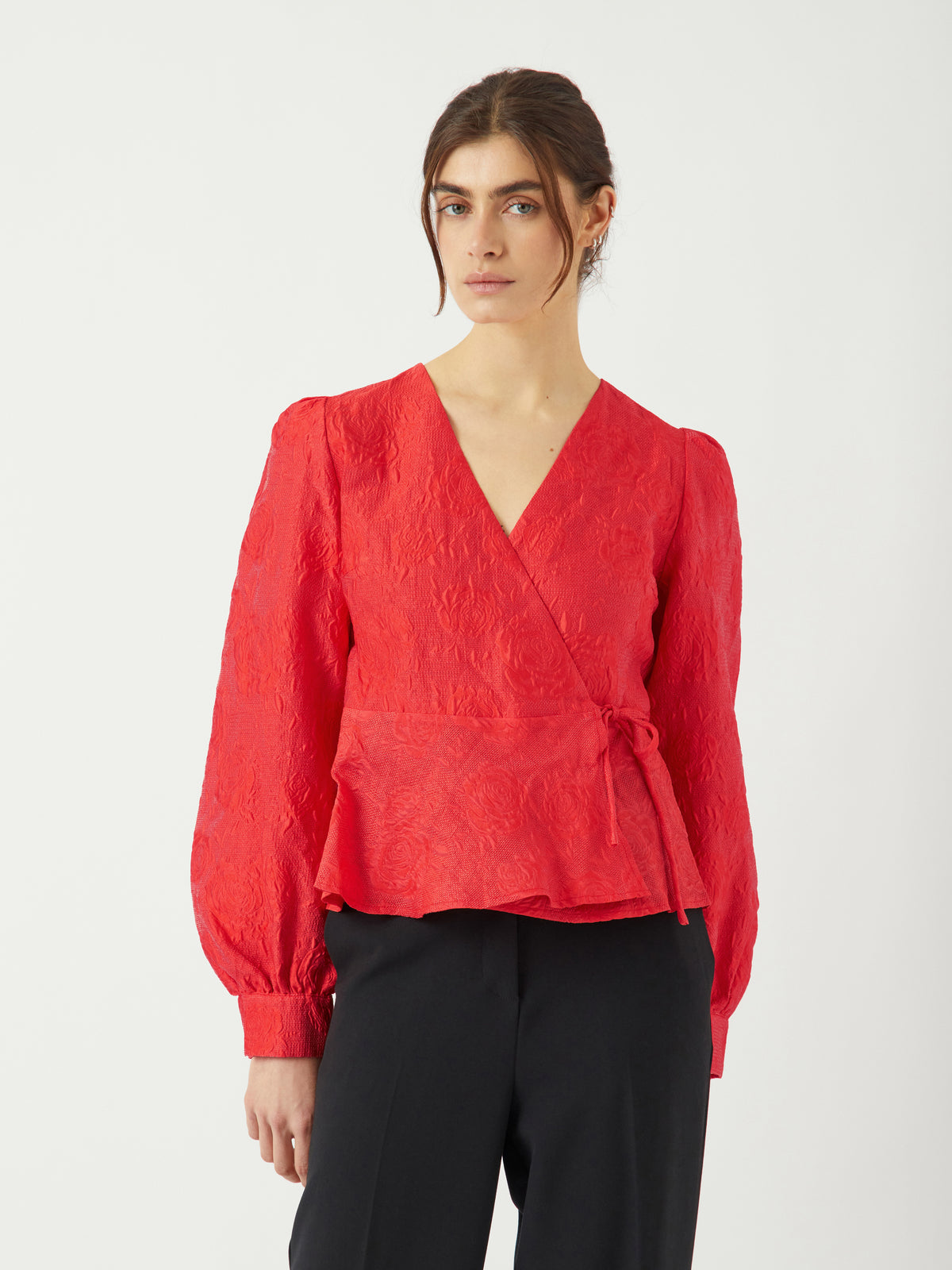 YASJORIN  WRAP TOP rood