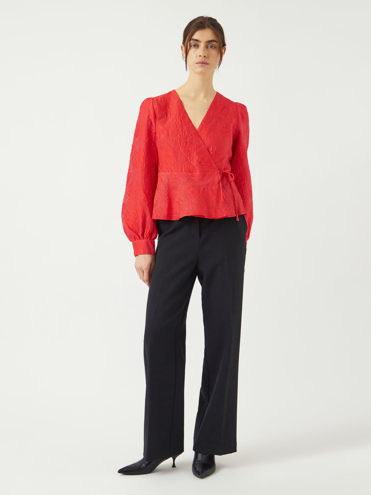 YASJORIN  WRAP TOP rood