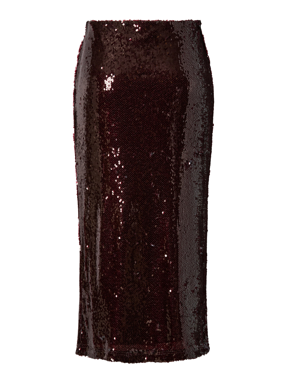 YASROYALINA  SEQUIN ANKLE SKIRT paillet bordeaux