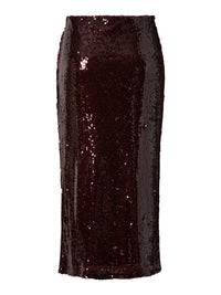 YASROYALINA  SEQUIN ANKLE SKIRT paillet bordeaux