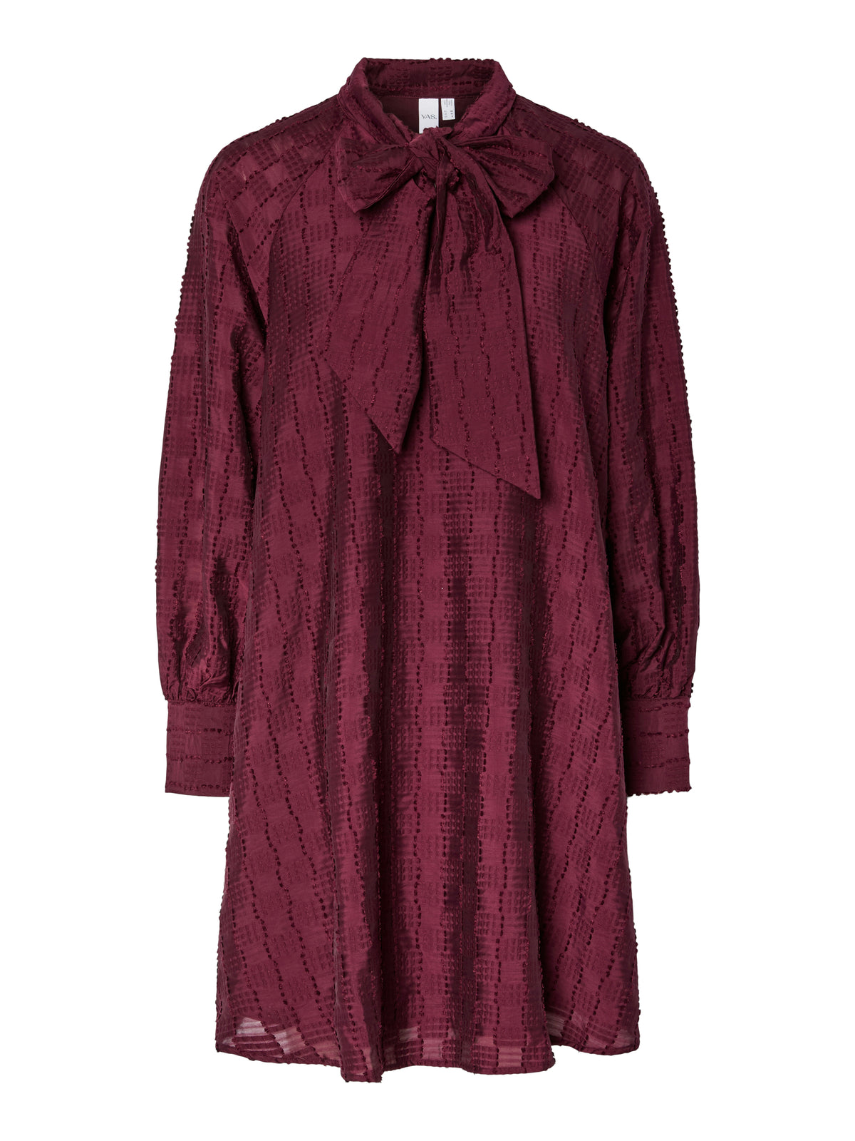 YASJULINA LS DRESS bordeaux