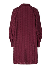 YASJULINA LS DRESS bordeaux