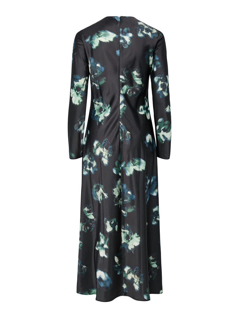YASPELLA LONG DRESS zwart/groen