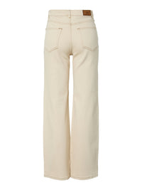 YASROSIE ECRU HW STRAIGHT JEANS ecru