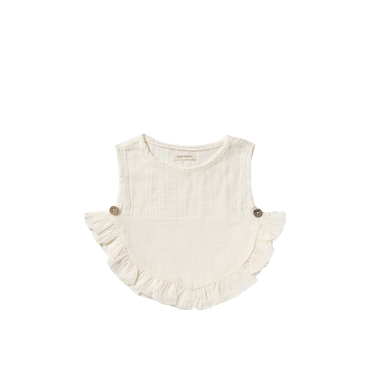 YW RUFFLE VEST ecru