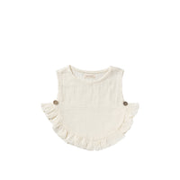 YW RUFFLE VEST ecru