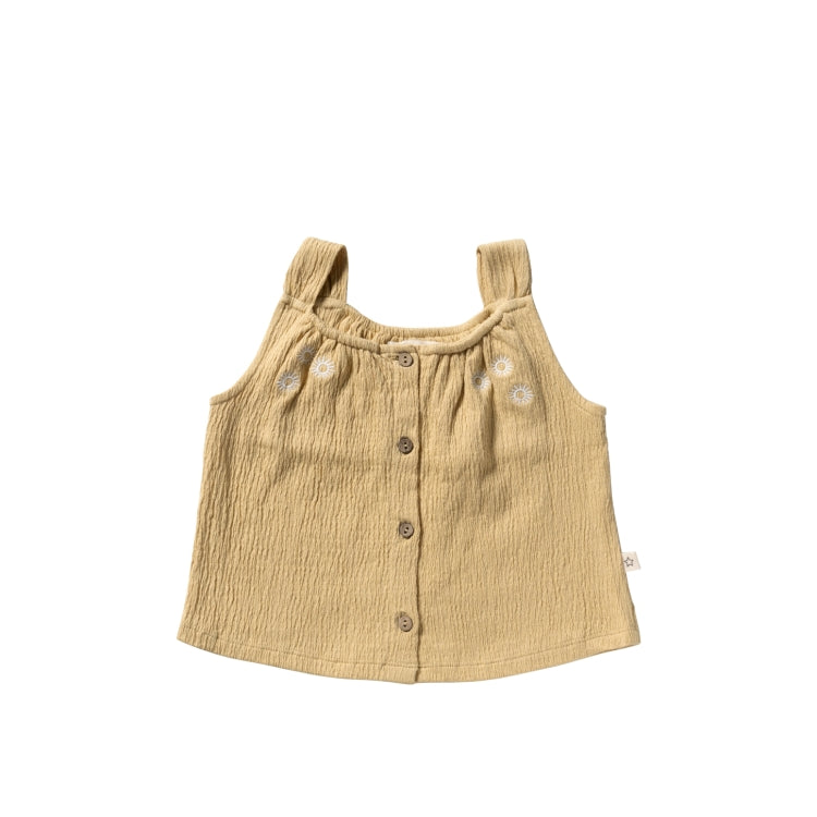 YW WAVY BUTTON TOP kaki