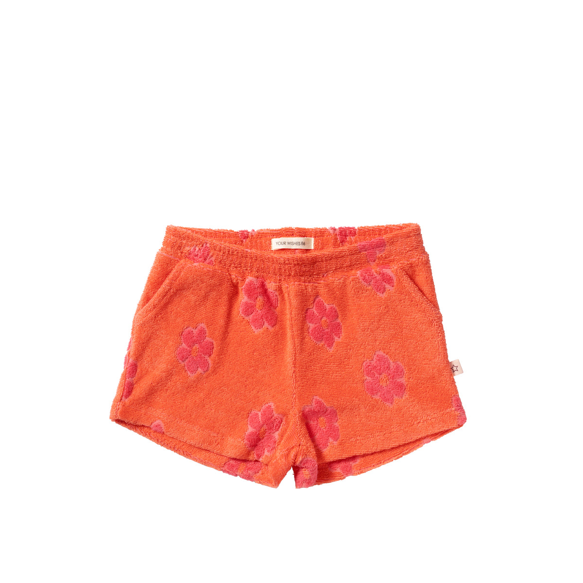 YW FLOWER TERRY SHORT koraal