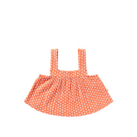 YW BRODERIE TOP koraal