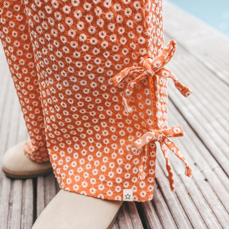 YW BRODERIE PANTS koraal