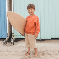 YW GARMENT DYE WIDE SWEATER oranje