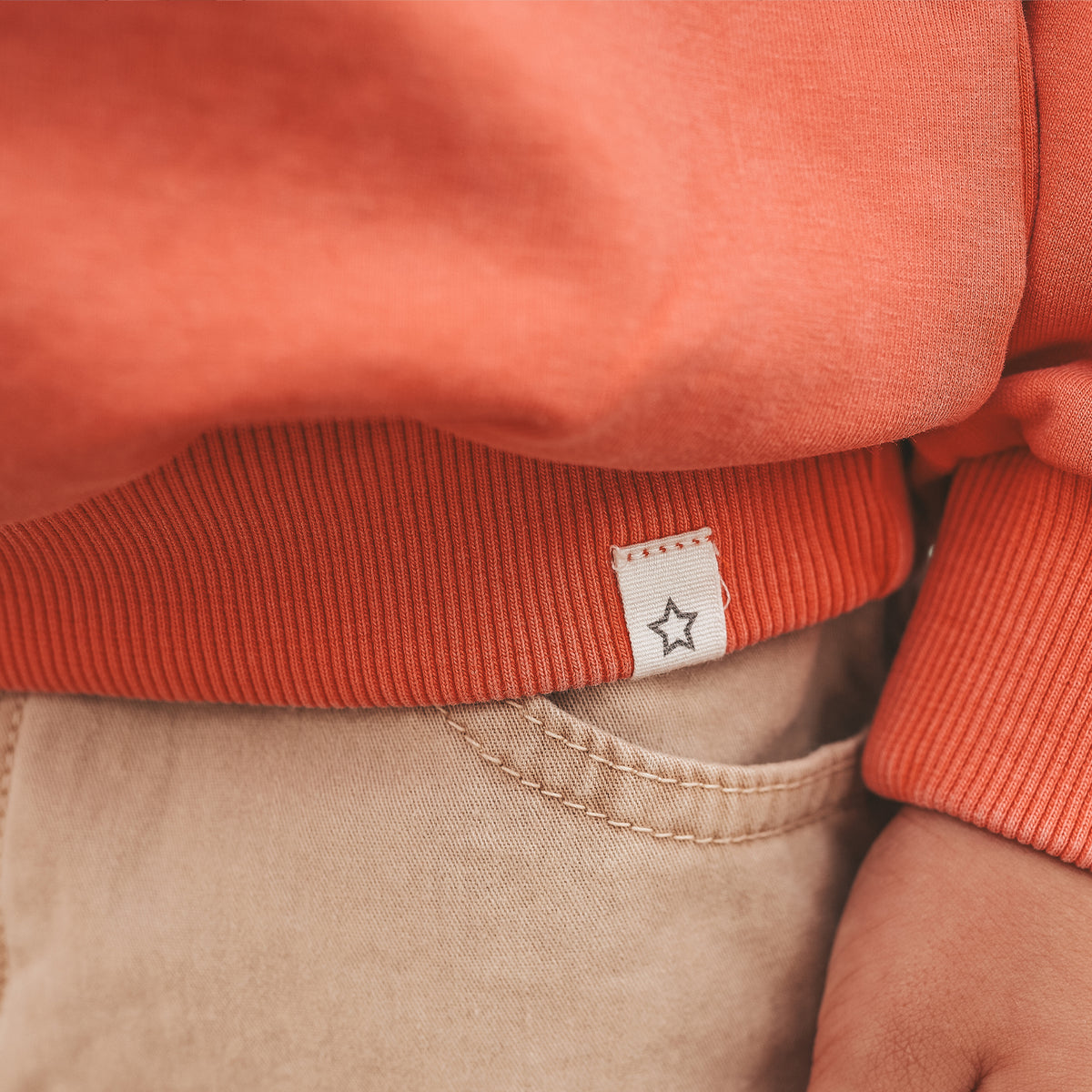 YW GARMENT DYE WIDE SWEATER oranje