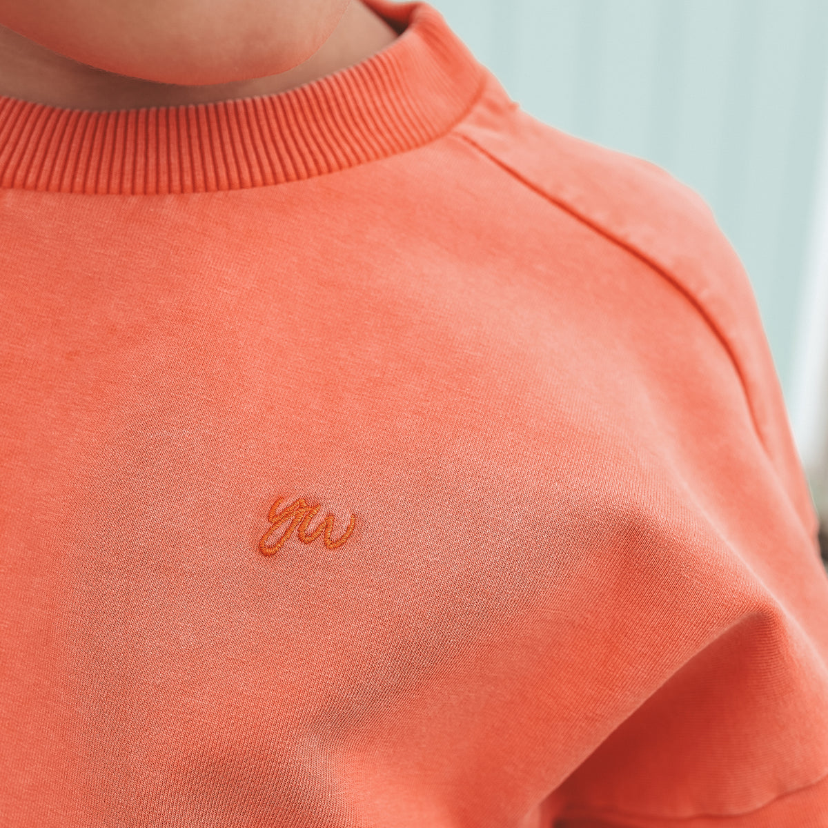 YW GARMENT DYE WIDE SWEATER oranje
