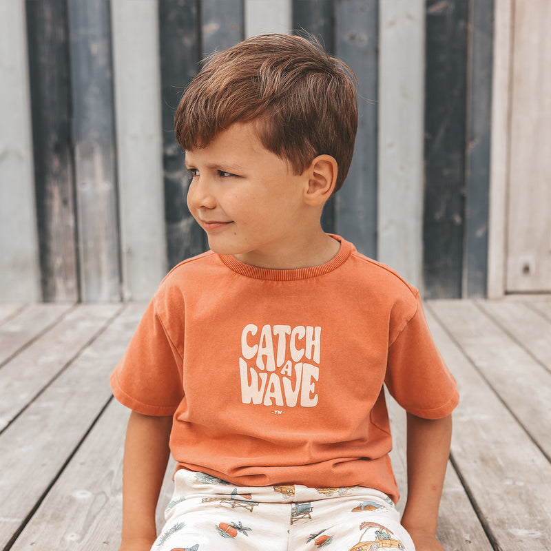 YW GARMENT DYE WIDE TEE oranje