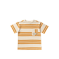 TRIAD STRIPE SHIRT oranje/ecru