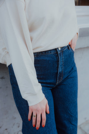 YASALIA BELT JEANS blauw