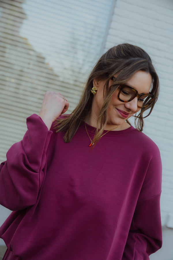 YASCOZE SWEAT bordeaux