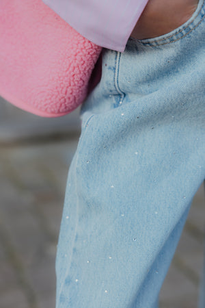 KOGCOBAIN RHINESTONE JEANS licht blauw