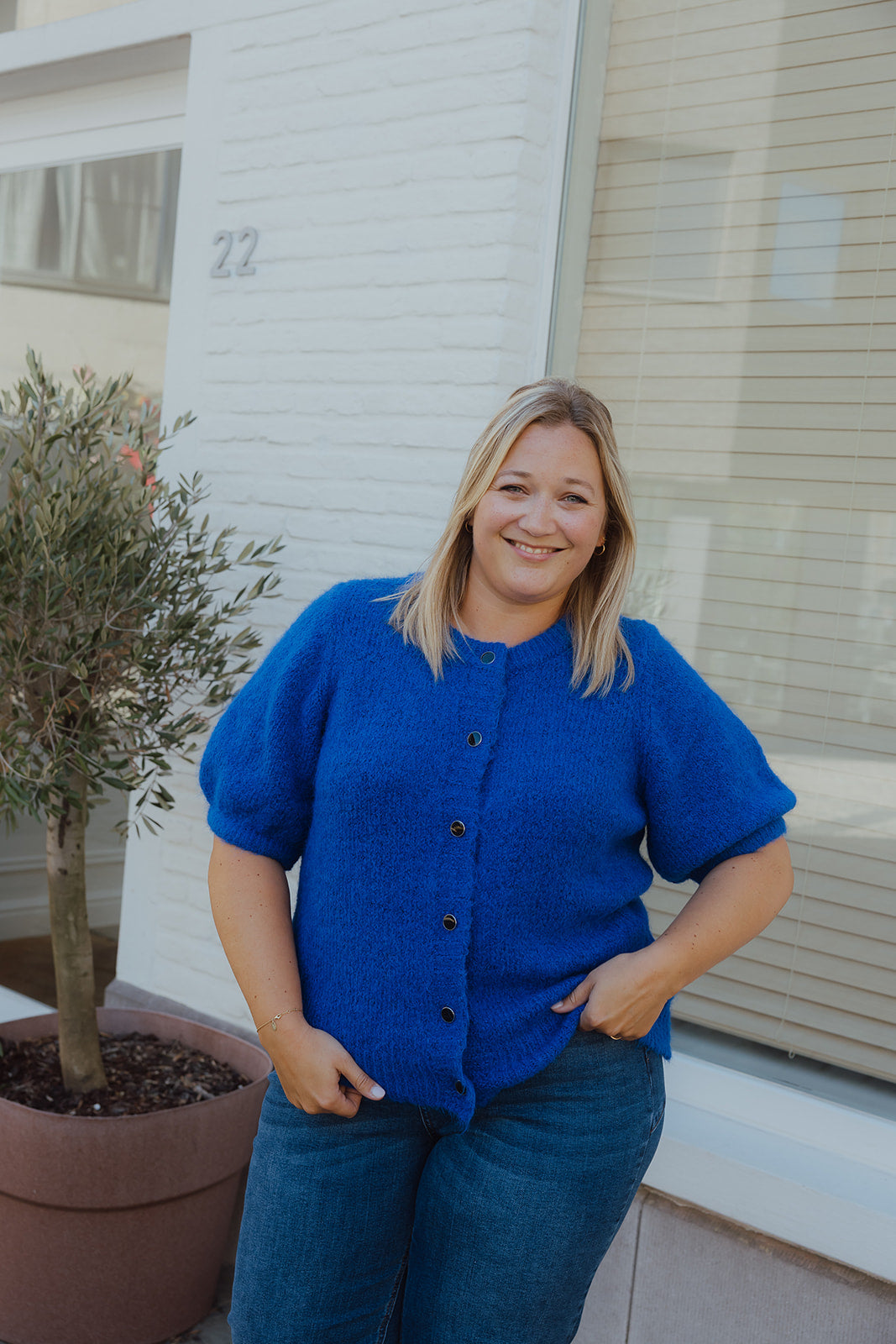 KCEMILIA CARDIGAN blauw